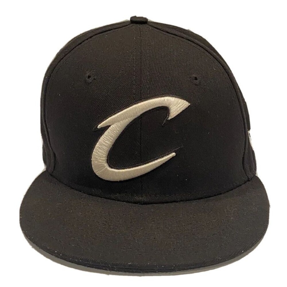 Cleveland Cavaliers New Era 9Fifty Hat Black White Snapback Flat Brim Adjustable